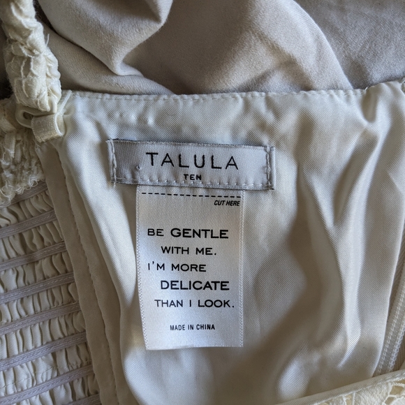 Aritzia Talula Cream Lace Dress Size 10 - Picture 5 of 5
